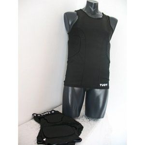 Teen Large Padded Compression Shorts and Top Football By TUOY NWOT
